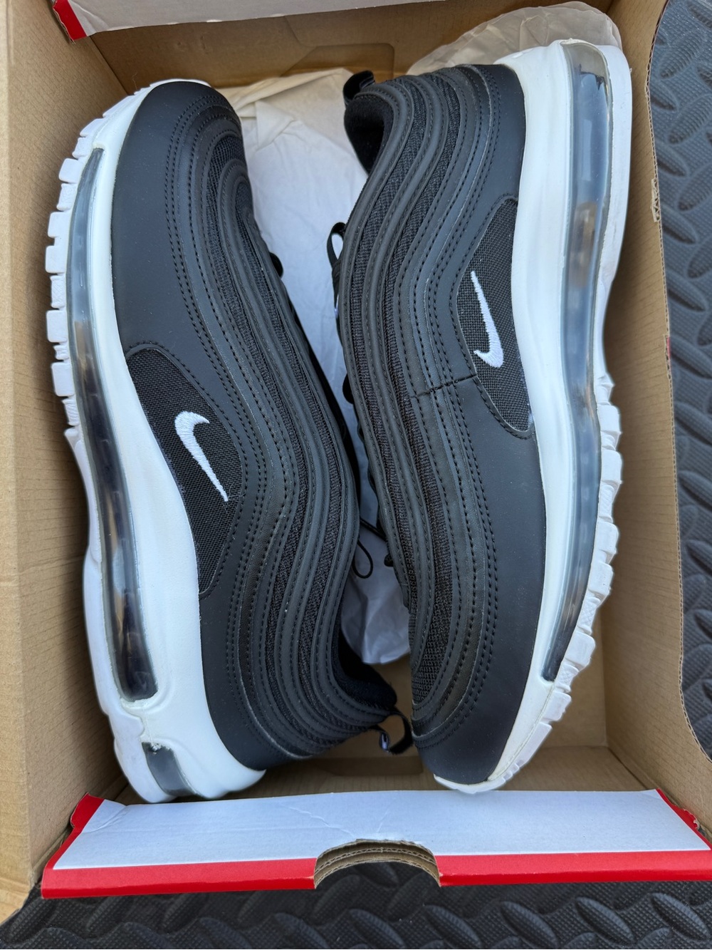 Nike Black/White Air Max 97 Men's Sneakers